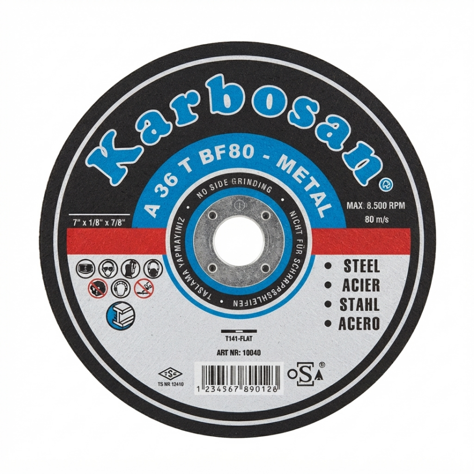 KARBOSAN METAL KESME NK DÜZ 230 x 3.0 x 22 A 36 T BF80