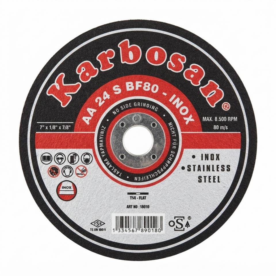 KARBOSAN INOX THINLINE DÜZ 115 x 1.0 x 22AA 54 R BF80