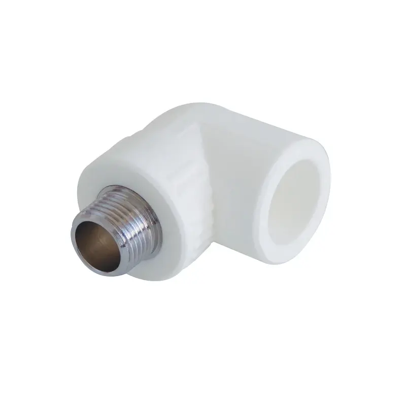 Erkek Dirsek Ø40x1/14'' ''PP'' -Altı Köşe -Beyaz