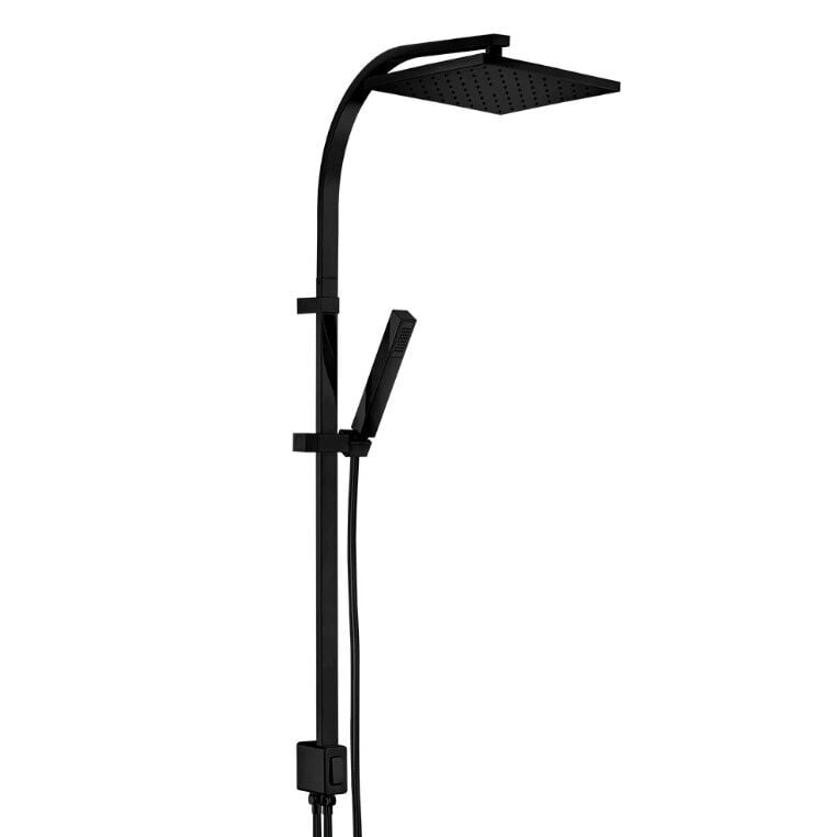 LİFE TELESKOBİK KOLONLU DUŞ SİSTEMİ 300X300 MAT SİYAH