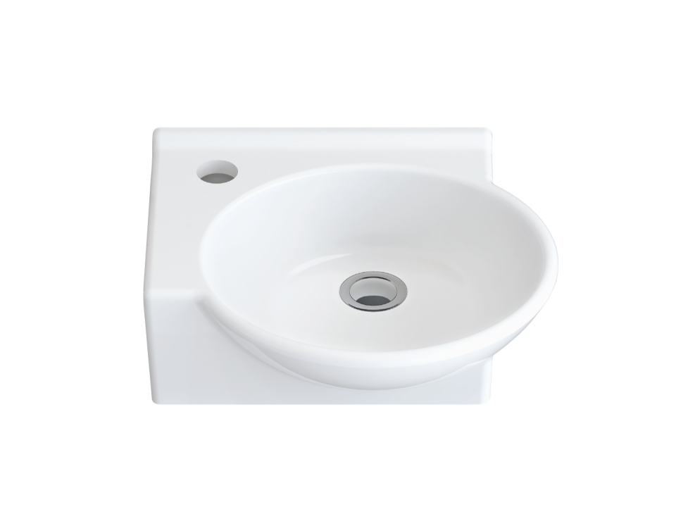MYRA MİNİ LAVABO(33X36)SOLDAN DELİKLİ