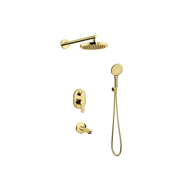 YUVARLAK GOLD ANKASTRE DUŞ SETİ
