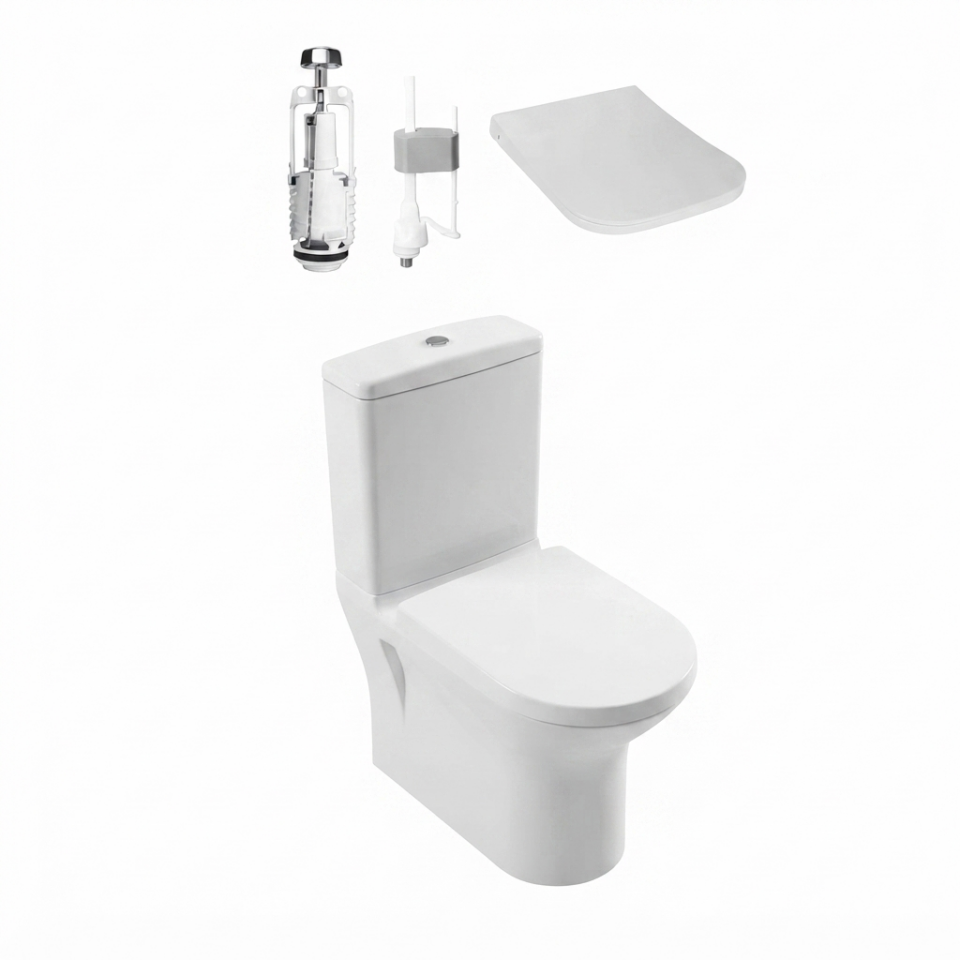 SEREL NİTA YUVARLAK BTW 63 CM KLOZET+REZ+IRMAK SLİM KAPAK+İÇ TKM