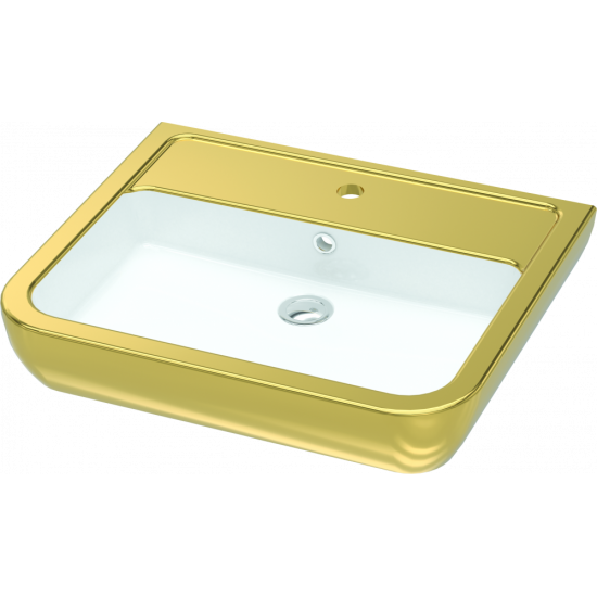 HALLEY TEZGAH ÜSTÜ LAVABO (45X60)ALTIN KAPLAMA